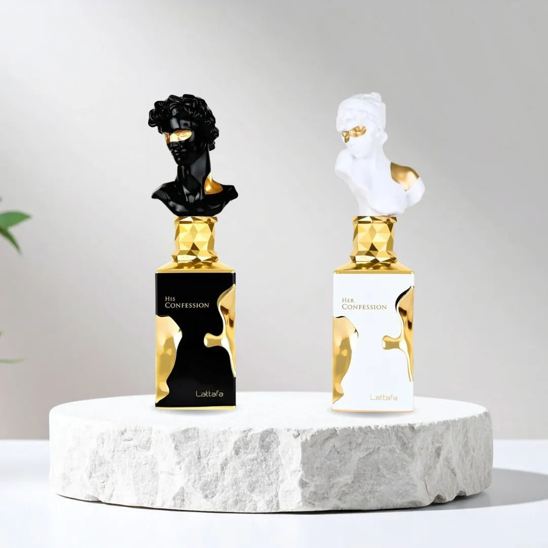 Lattafa His Confession and Her Confession Luxury Perfume Duo Set | Elegant Perfume Gift Set for Couples